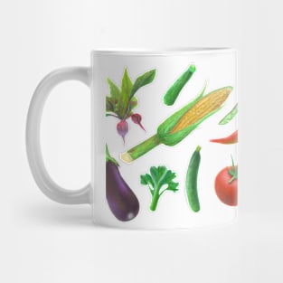 Botanical Illustration - Summer Vegetables Mug